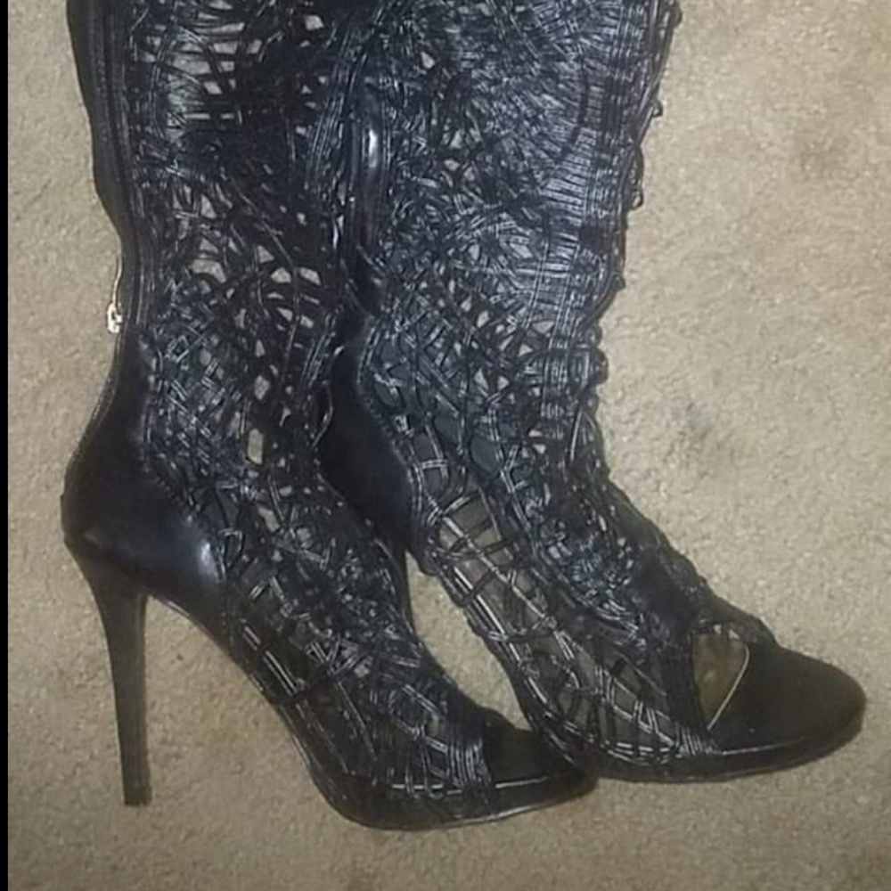 Knee high gladiator heels